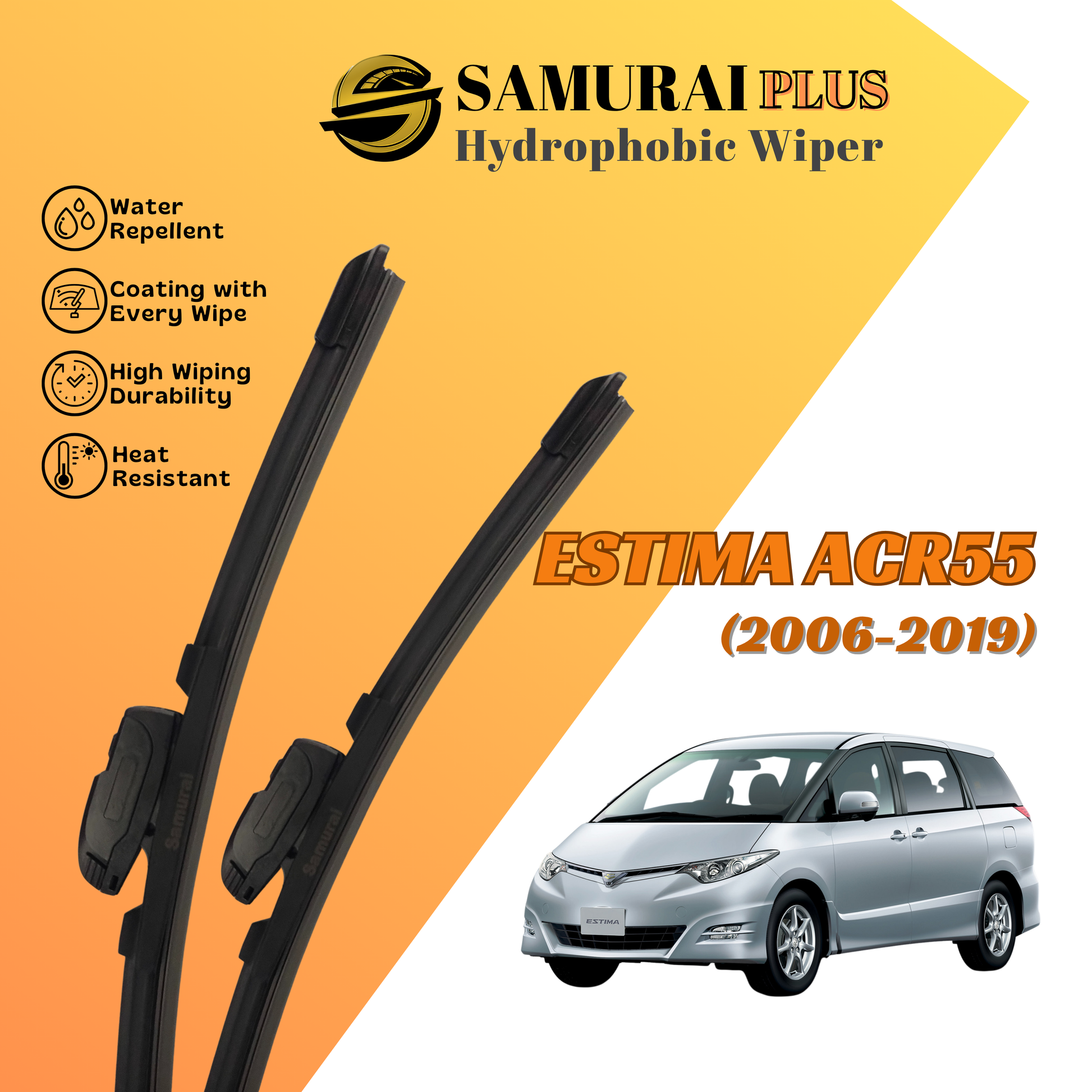 **[Proton Estima ACR55] SAMURAI PLUS Hydrophobic Silicone Wiper