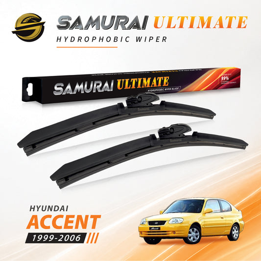 SAMURAI ULTIMATE [Hyundai Accent 1999-2006] Hydrophobic Car Wiper Blade
