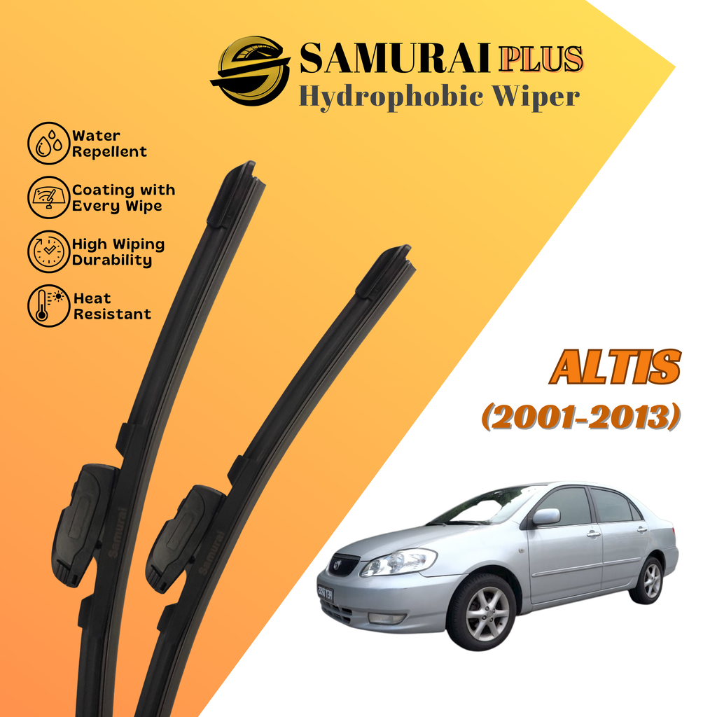 **[Toyota Altis 2001-2013] SAMURAI PLUS Hydrophobic Silicone Wiper