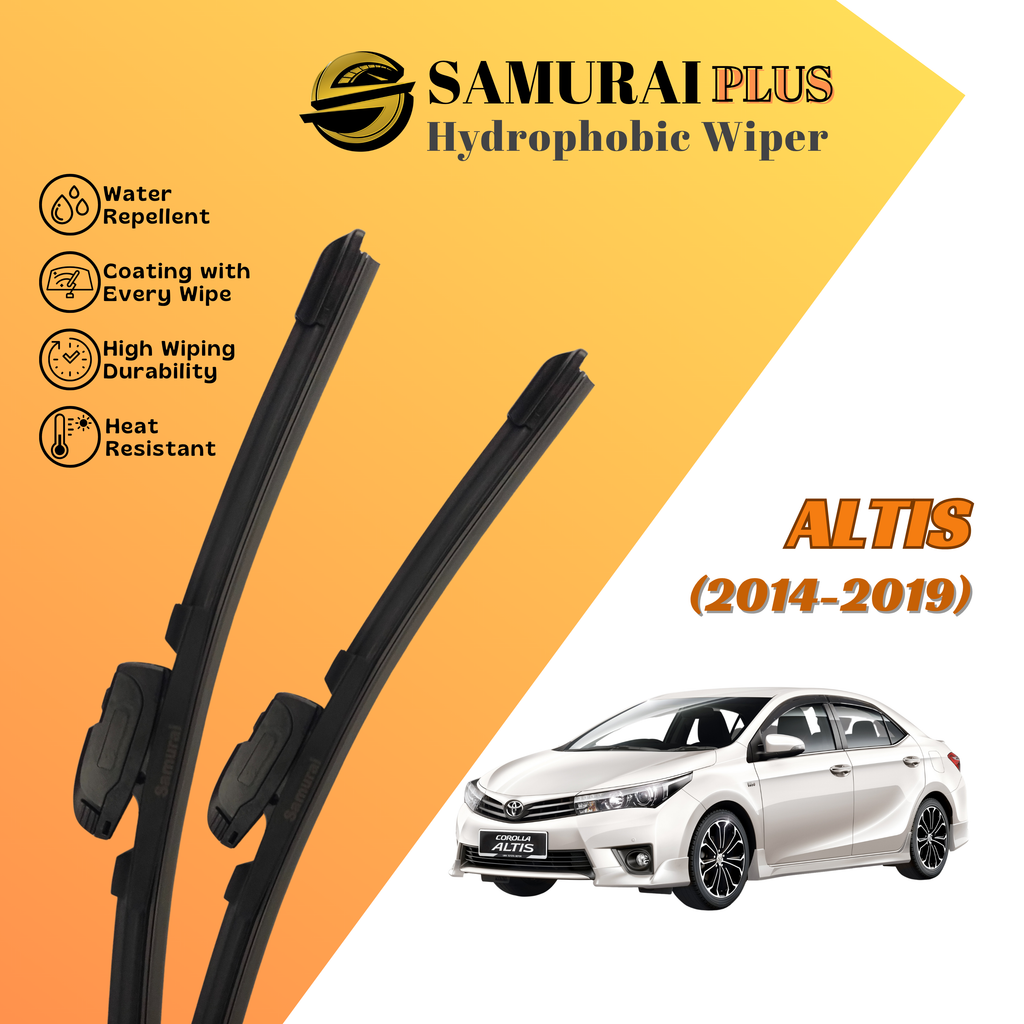 **[Toyota Altis 2014-2019] SAMURAI PLUS Hydrophobic Silicone Wiper