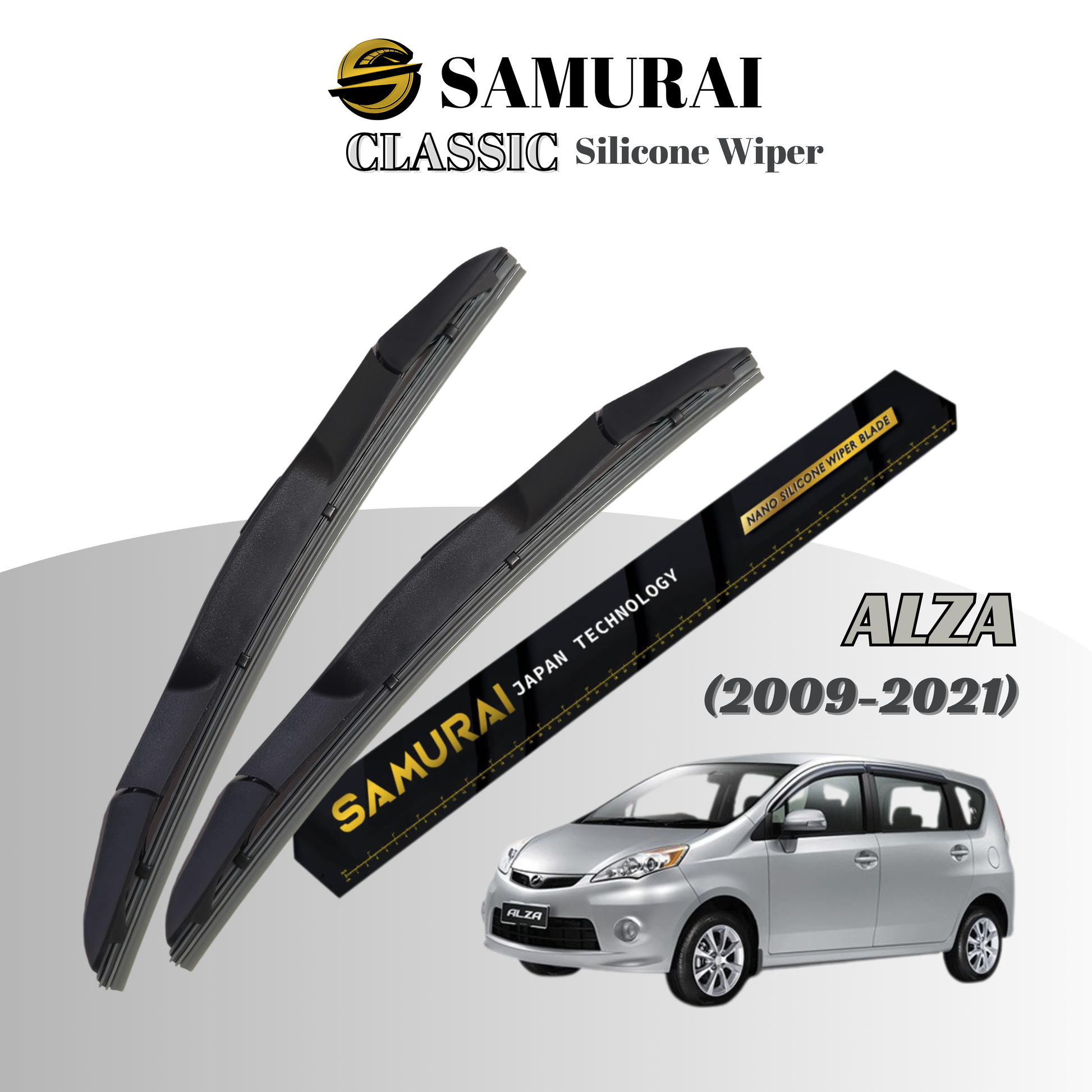 [Perodua Alza (Lama)] Samurai Classic Silicone Car Wiper Blade