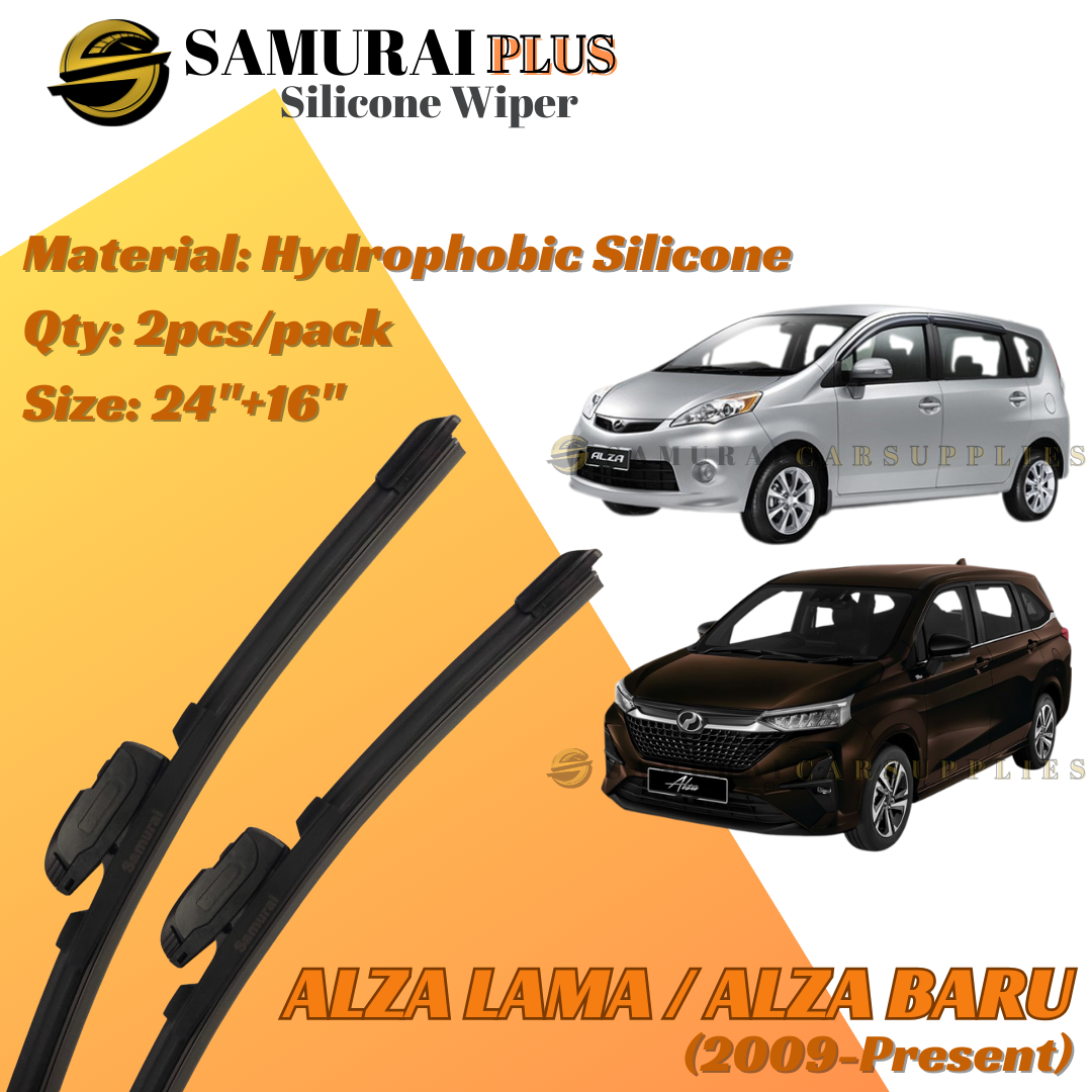 **[Perodua Alza (Lama)] SAMURAI PLUS Hydrophobic Silicone Wiper