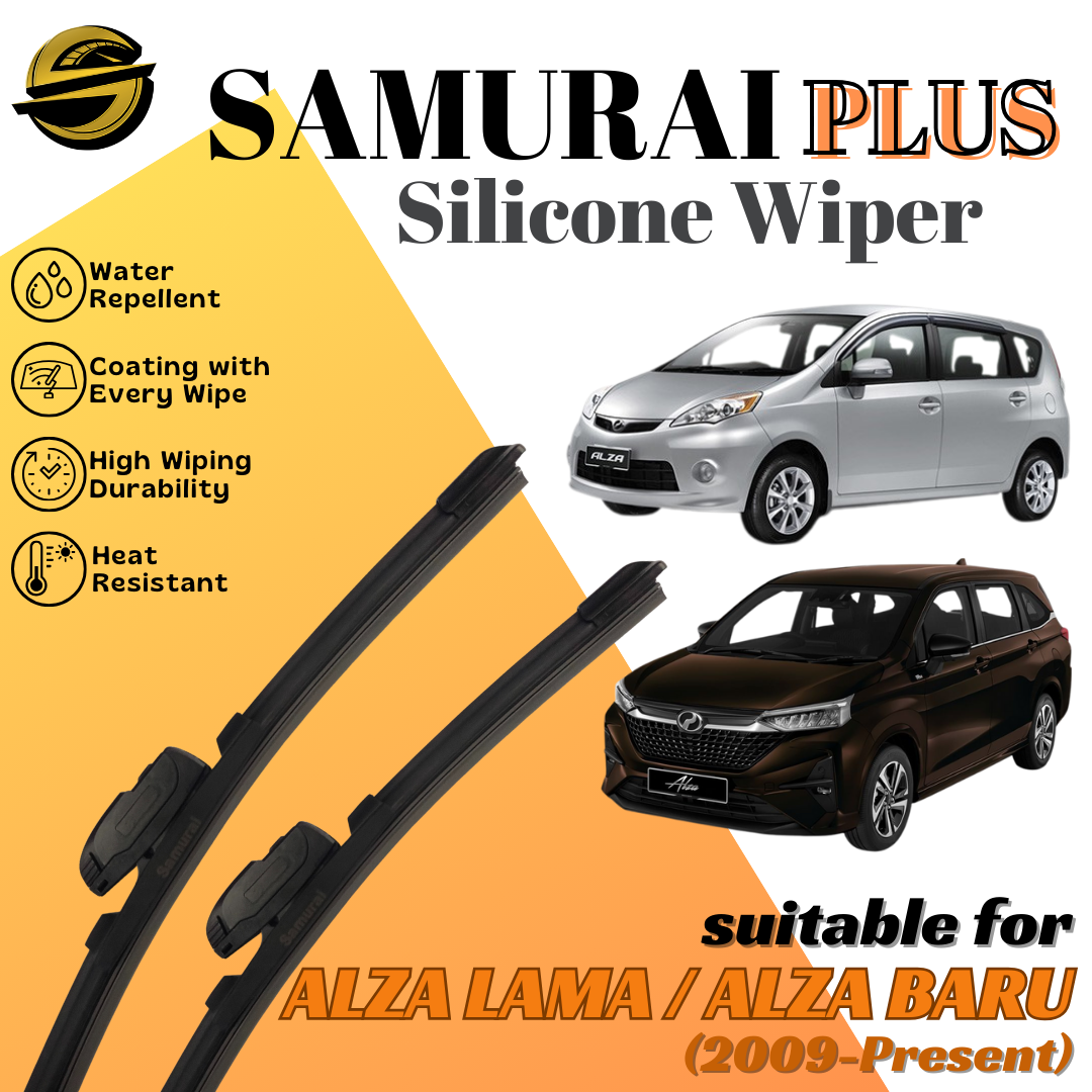 **[Perodua Alza (Baru)] SAMURAI PLUS Hydrophobic Silicone Wiper