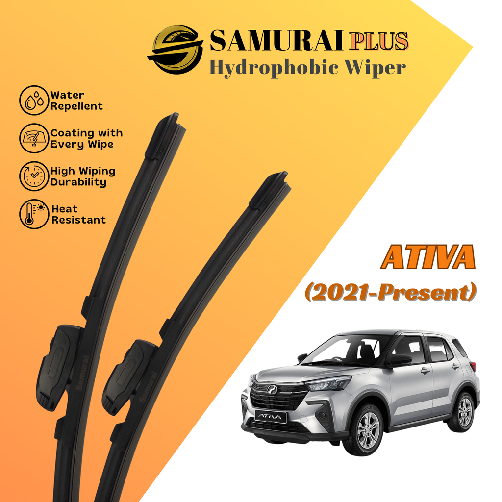 **[Perodua Ativa] SAMURAI PLUS Hydrophobic Silicone Wiper