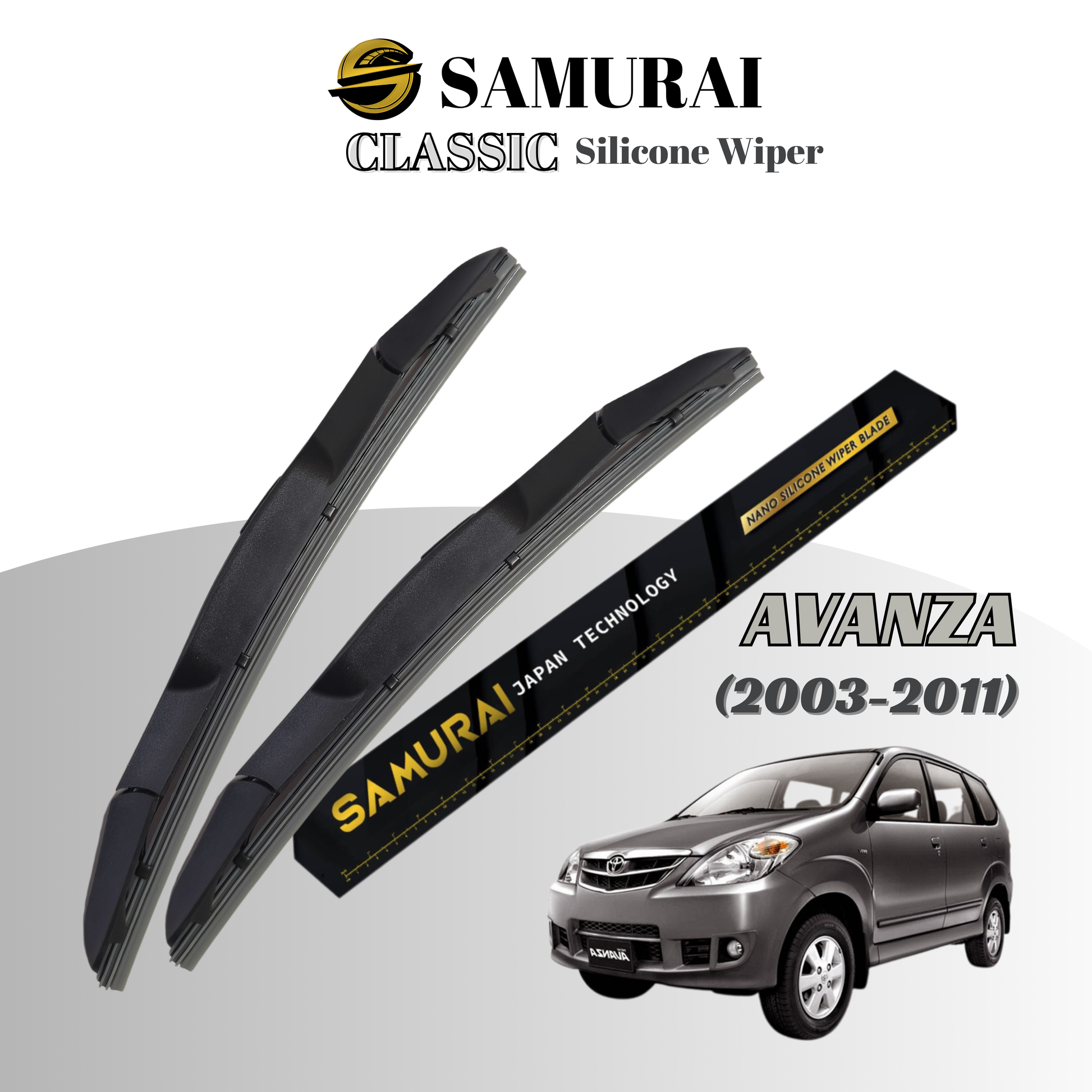 [Toyota Avanza 2003-2007] SAMURAI CLASSIC Car Wiper Blade