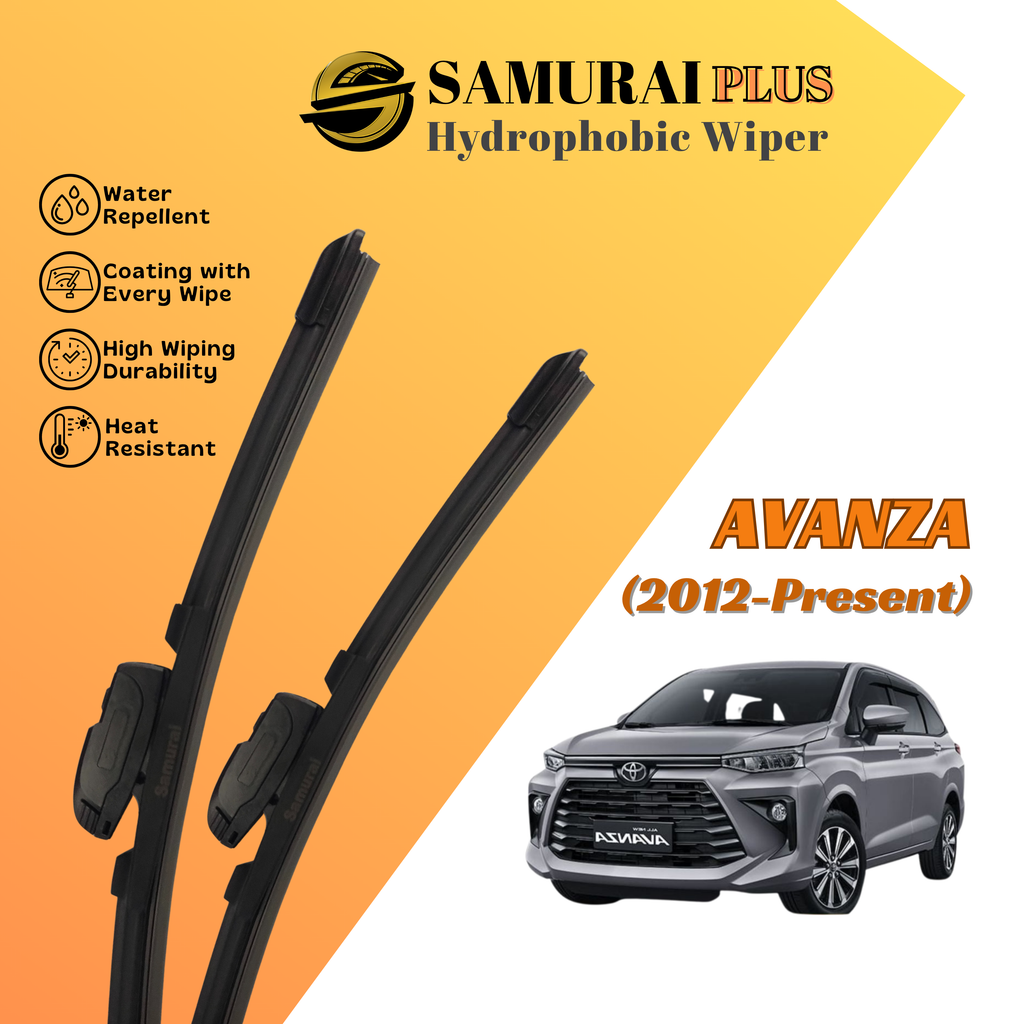 **[Toyota Avanza 2012-Present] SAMURAI PLUS Hydrophobic Silicone Wiper