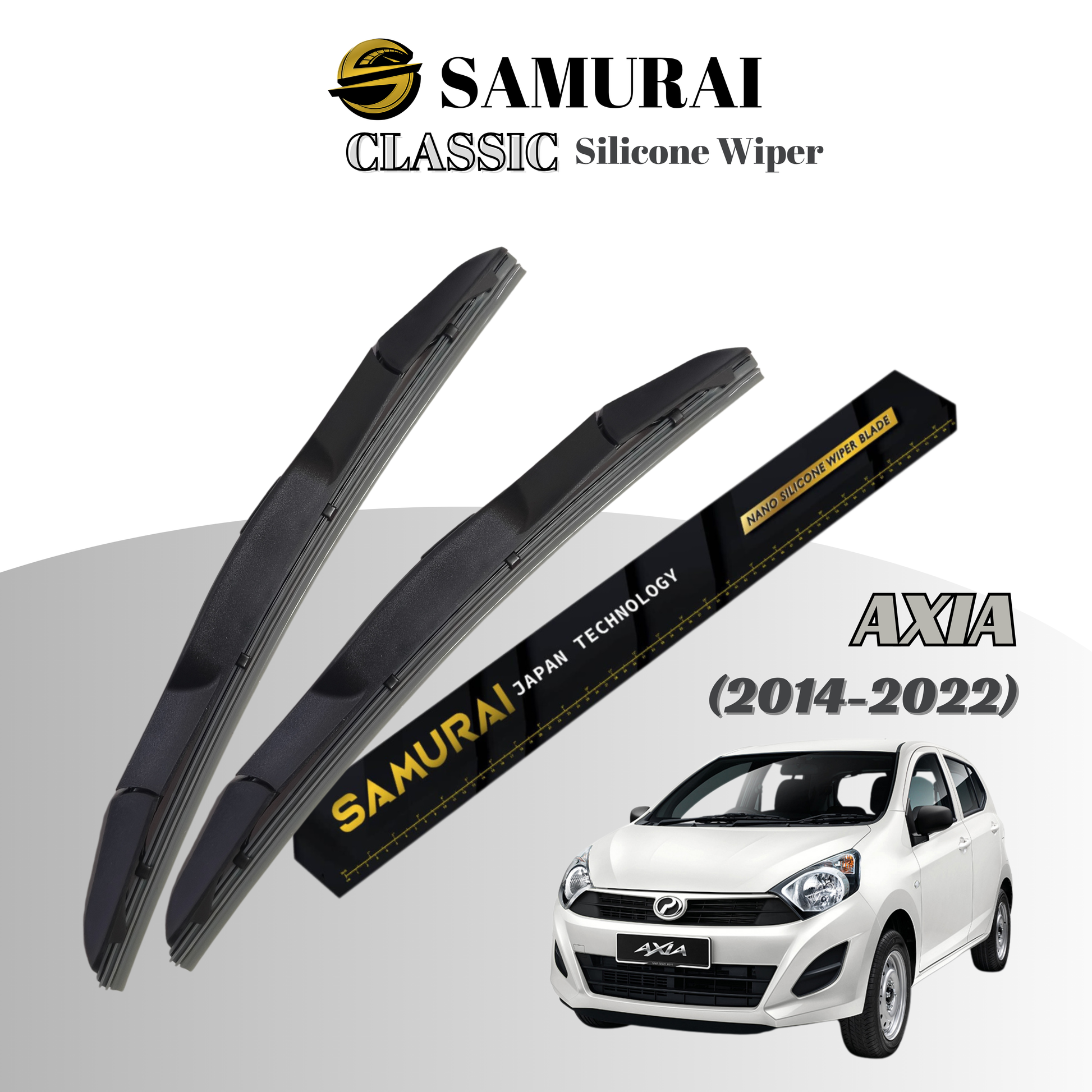 [Perodua Axia (Lama)] SAMURAI CLASSIC Car Wiper Blade