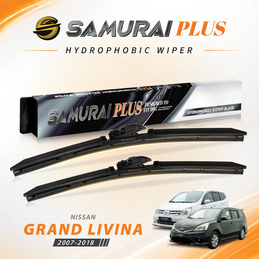 SAMURAI PLUS [Nissan Grand Livina 2007-2018] Hydrophobic Car Wiper Blade