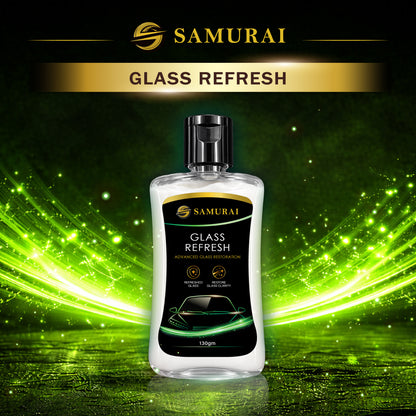 Samurai Glass Refresh 130g [Restore Car Windshield & Mirrors | Remove Watermarks, Oil Film, Coating & Dirt]