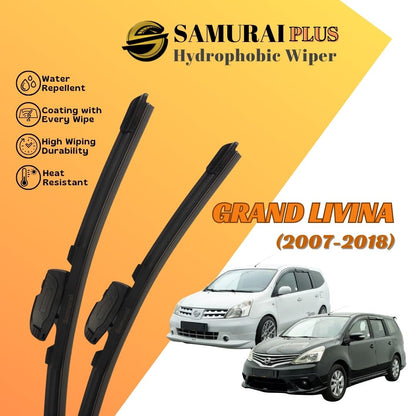 SAMURAI PLUS [Nissan Grand Livina 2007-2018] Hydrophobic Car Wiper Blade
