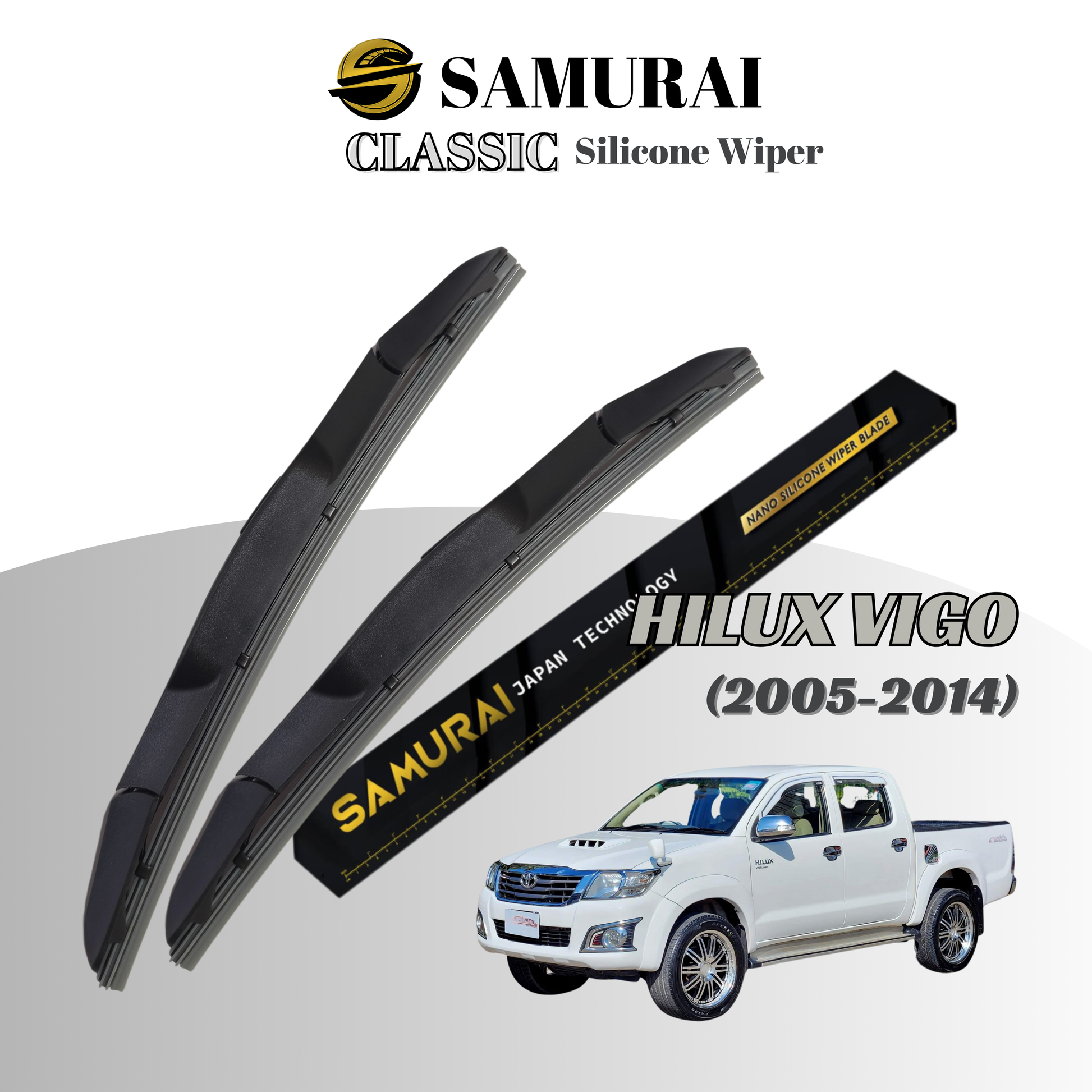 [Toyota Hilux Vigo 2005-2014] SAMURAI CLASSIC Car Wiper Blade