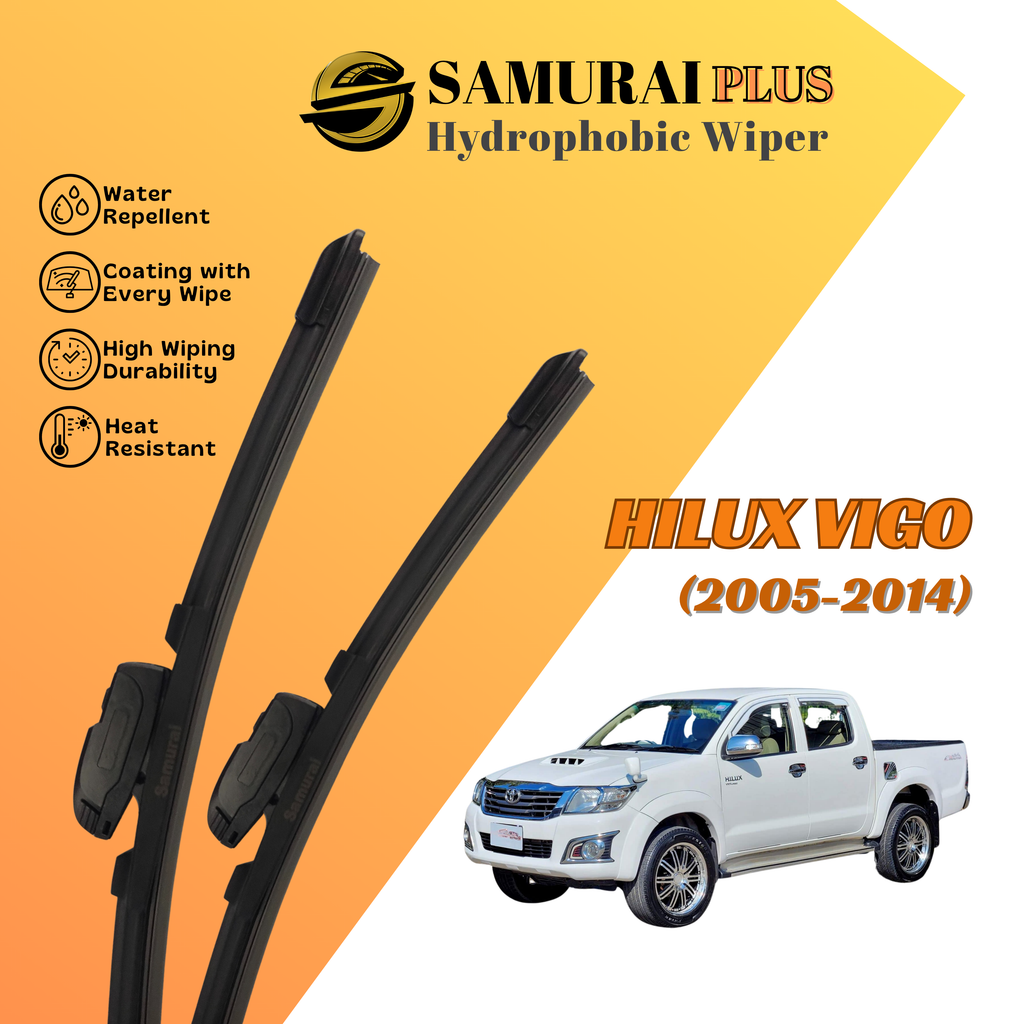 **[Toyota Hilux Vigo 2005-2014] SAMURAI PLUS Hydrophobic Silicone Wiper