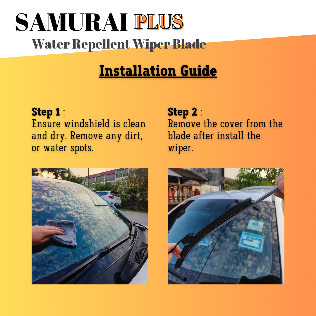 **[Perodua Alza (Baru)] SAMURAI PLUS Hydrophobic Silicone Wiper