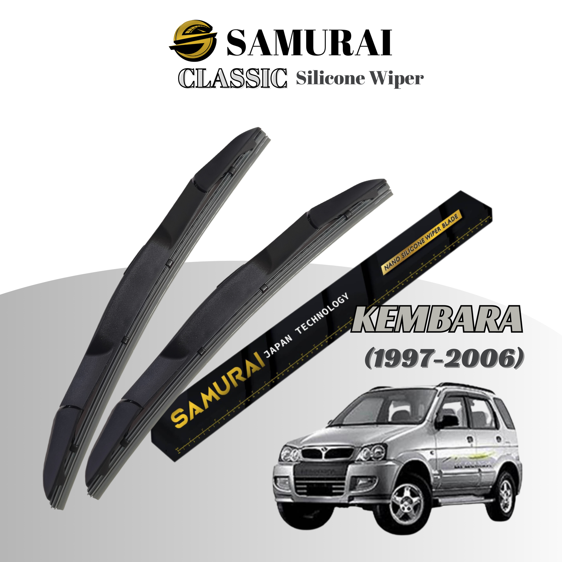 [Perodua Kembara] Samurai Classic Silicone Wiper Blade