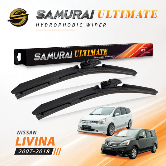 SAMURAI ULTIMATE [Nissan Livina 2007-2018] Hydrophobic Car Wiper Blade