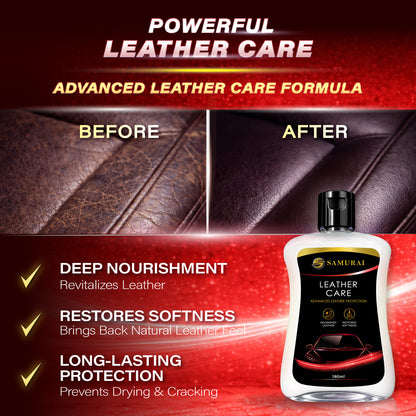 Samurai Leather Care 180ml [Car Interior Leather Cleaner & Conditioner | Protect & Restore]
