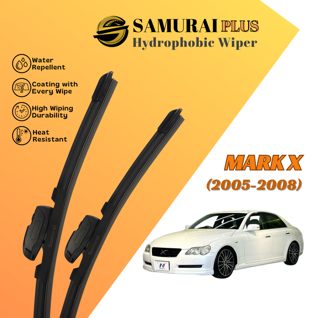 **[Toyota Mark-X 2005-2008] SAMURAI PLUS Hydrophobic Silicone Wiper