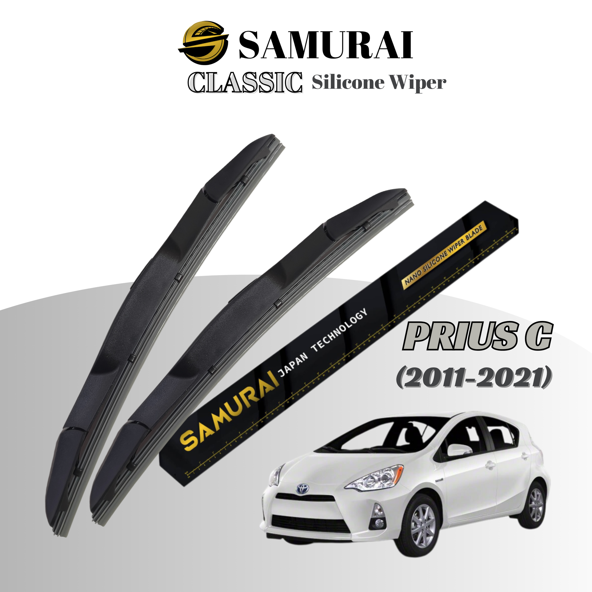 [Toyota Prius C 2011-2021] SAMURAI CLASSIC Car Wiper Blade