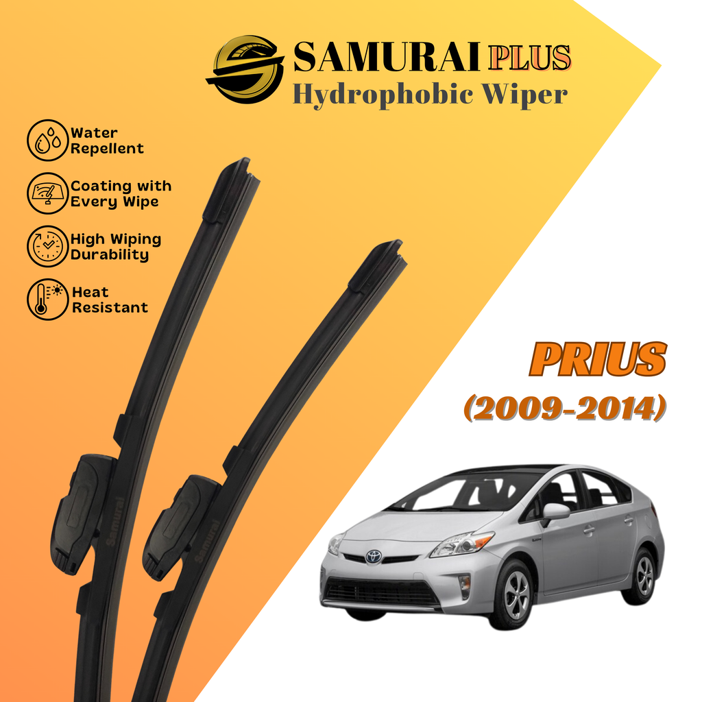 **[Toyota Prius 2009-2014] SAMURAI PLUS Hydrophobic Silicone Wiper
