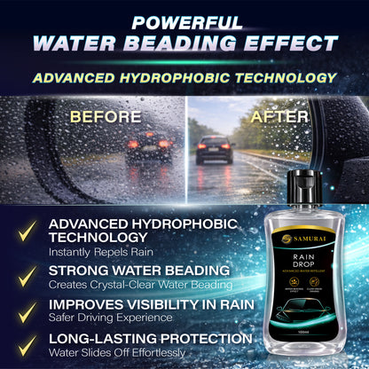 Samurai Rain Drop 100ml / 150ml [Car Windshield Water Repellent | Anti-Rain Glass Coating]