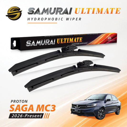 SAMURAI ULTIMATE [Proton Saga MC3 2026-Present] Hydrophobic Car Wiper Blade
