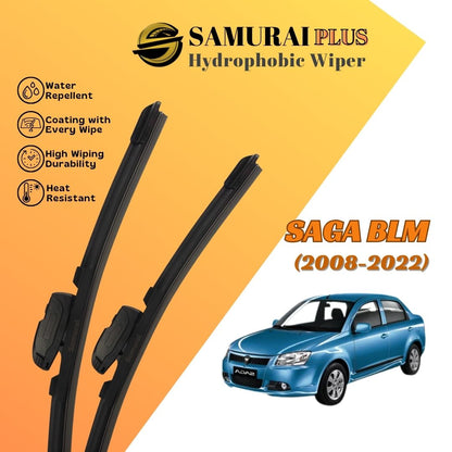 SAMURAI PLUS [Proton Saga BLM 2008-2022] Hydrophobic Car Wiper Blade