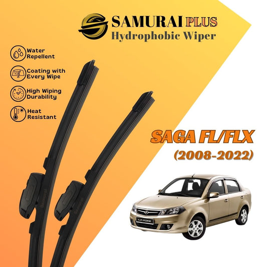 SAMURAI PLUS [Proton Saga FL/FLX 2008-2022] Hydrophobic Car Wiper Blade