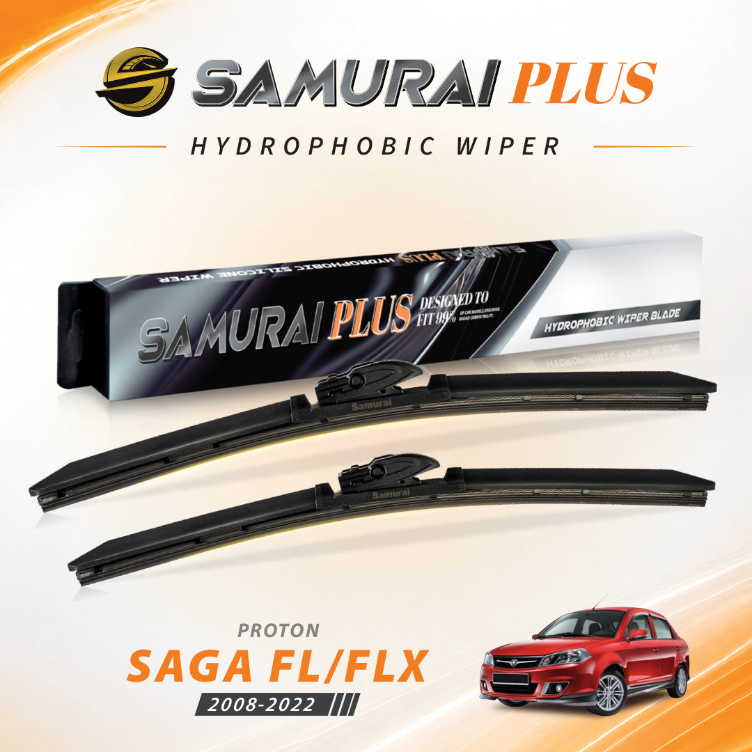 SAMURAI PLUS [Proton Saga FL/FLX 2008-2022] Hydrophobic Car Wiper Blade