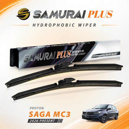 SAMURAI PLUS [Proton Saga MC3 2026-Present] Hydrophobic Car Wiper Blade