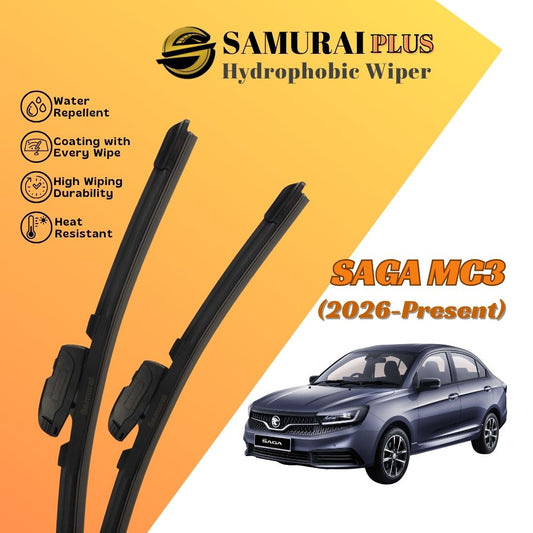 SAMURAI PLUS [Proton Saga MC3 2026-Present] Hydrophobic Car Wiper Blade