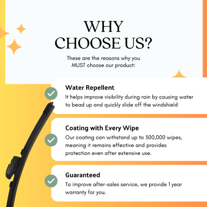 SAMURAI PLUS [Honda Accord 2008-2017] Hydrophobic Car Wiper Blade