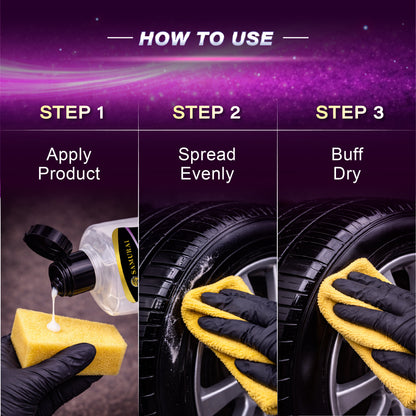 Samurai Tyre Shine 200ml [Car Tire Dressing & Protectant | Long-Lasting Gloss]