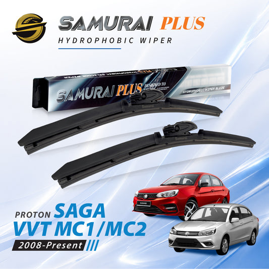 SAMURAI PLUS [Proton Saga VVT MC1/ MC2 2022-2025] Hydrophobic Car Wiper Blade