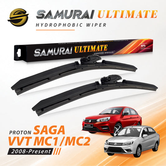 SAMURAI ULTIMATE [Proton Saga VVT MC1/ MC2 2008-Present] Hydrophobic Car Wiper Blade