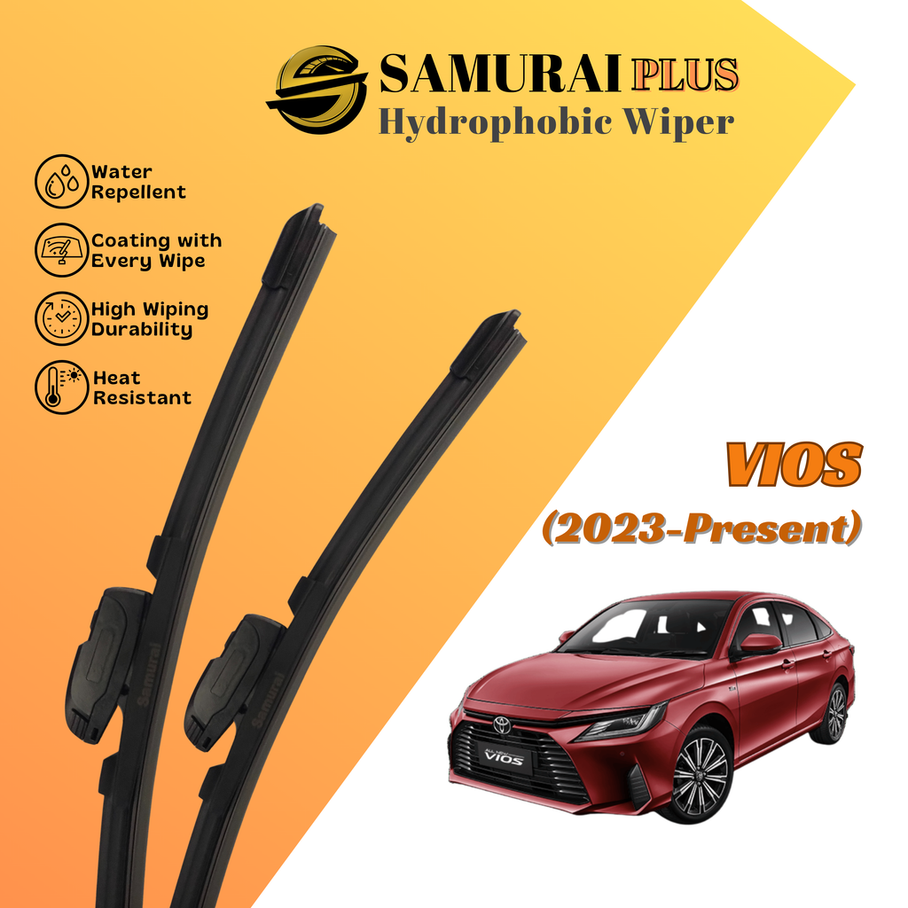 **[Toyota Vios 2023-Present] SAMURAI PLUS Hydrophobic Silicone Wiper