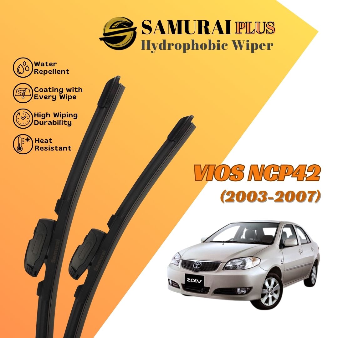 SAMURAI PLUS [Toyota Vios NCP42 2003-2007] Hydrophobic Car Wiper Blade