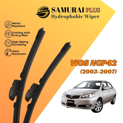 SAMURAI PLUS [Toyota Vios NCP42 2003-2007] Hydrophobic Car Wiper Blade