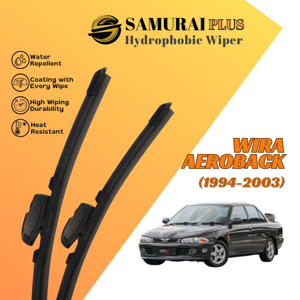 **[Proton Wira Aeroback] SAMURAI PLUS Hydrophobic Silicone Wiper