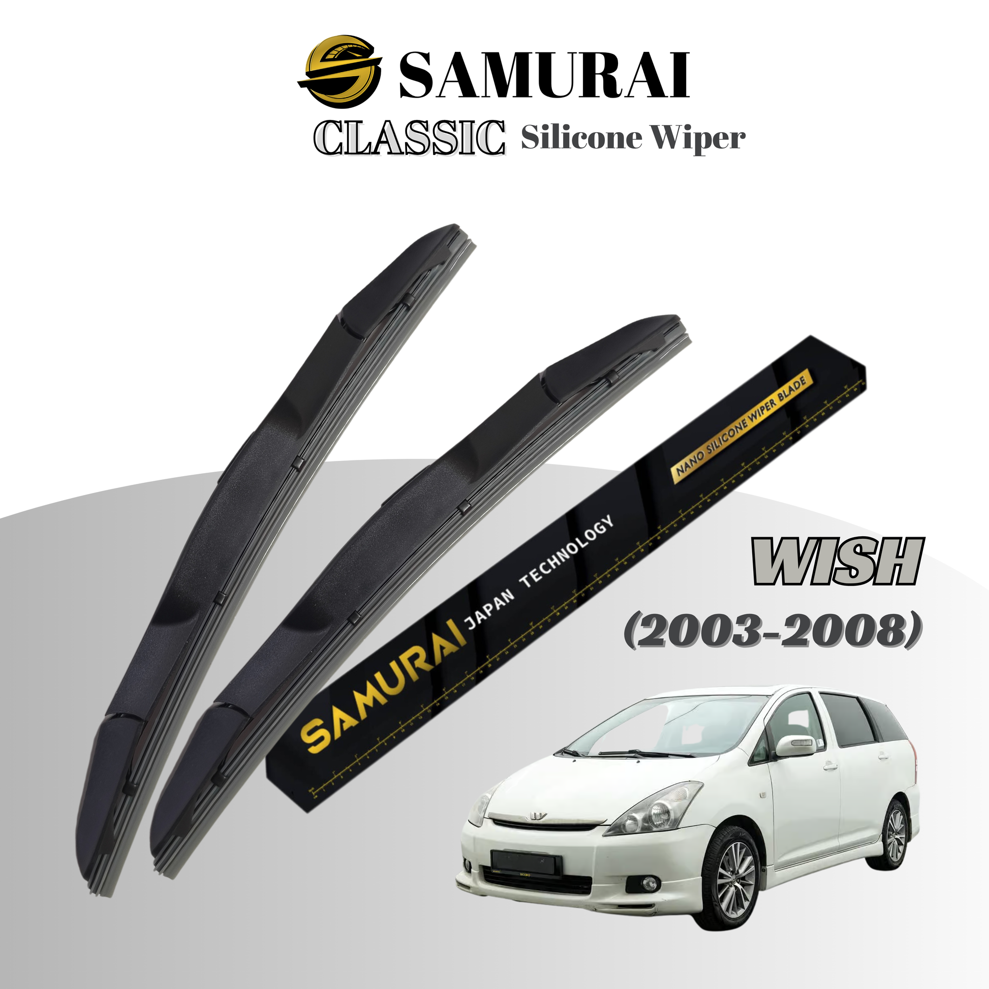 [Toyota Wish 2003-2008] SAMURAI CLASSIC Car Wiper Blade