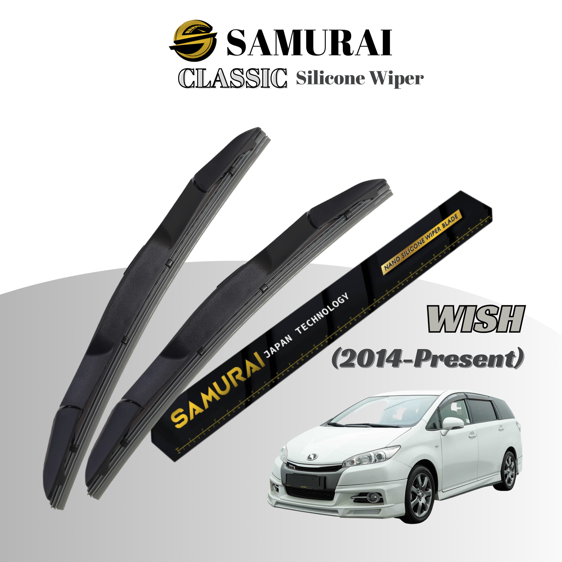 [Toyota Wish 2014-Present] SAMURAI CLASSIC Car Wiper Blade