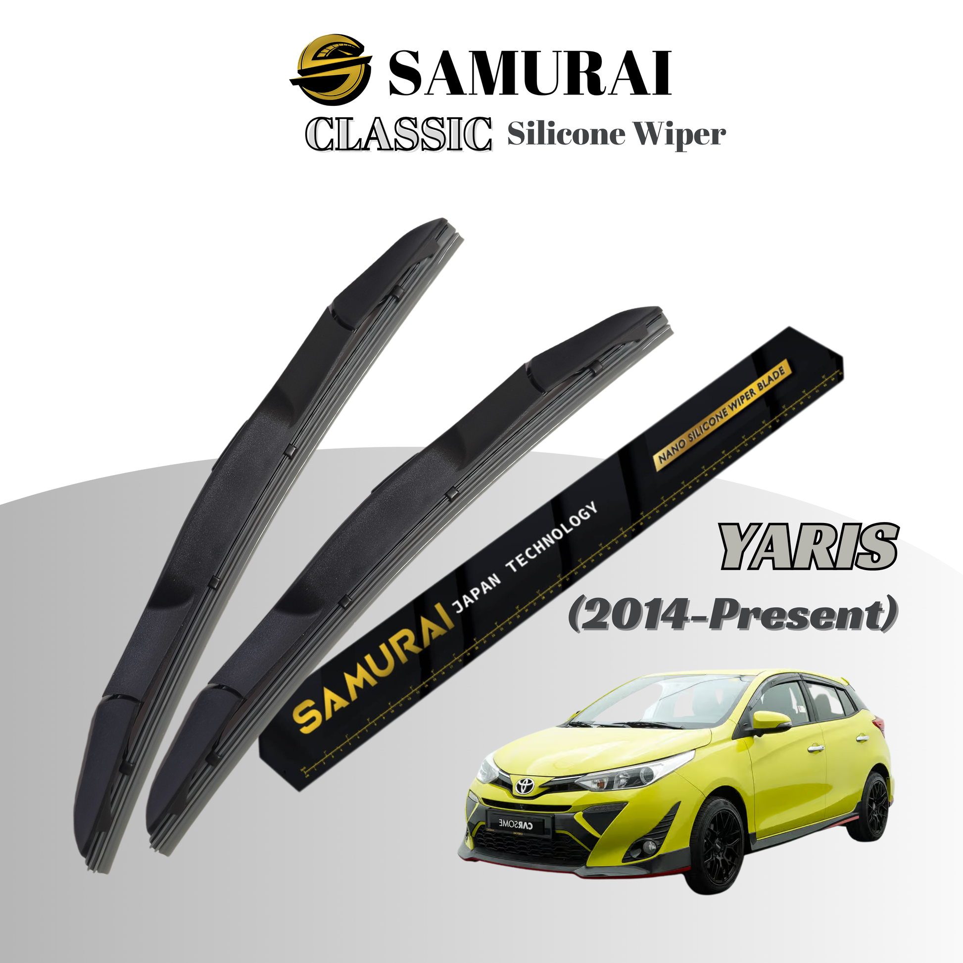 [Toyota Yaris 2014-Present] SAMURAI CLASSIC Car Wiper Blade
